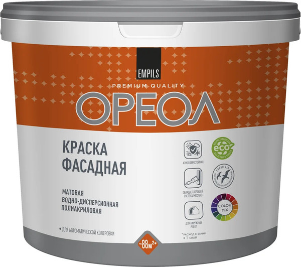 Изображение товара Краска Ореол Для фасадов База C (5.81кг)