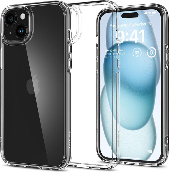 Изображение товара Чехол-накладка Spigen Ultra Hybrid для iPhone 15 / ACS06793 (Crystal Clear)