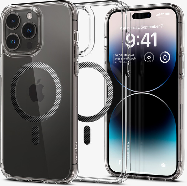Изображение товара Чехол-накладка Spigen Ultra Hybrid Mag Magsafe для iPhone 14 Pro / ACS04971 (Carbon Fiber)