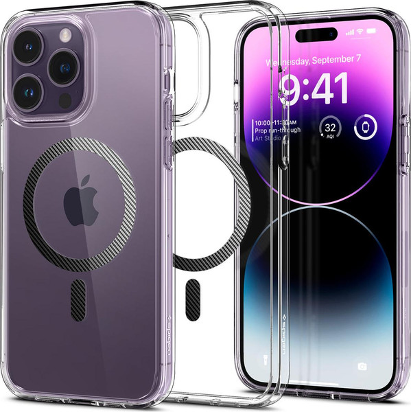 Изображение товара Чехол-накладка Spigen Ultra Hybrid Mag Magsafe для iPhone 14 Pro / ACS04971 (Carbon Fiber)