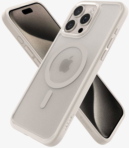 Изображение товара Чехол-накладка Spigen Ultra Hybrid Mag Magsafe для iPhone 15 Pro Max / ACS07210 (Frost Natural Titanium)