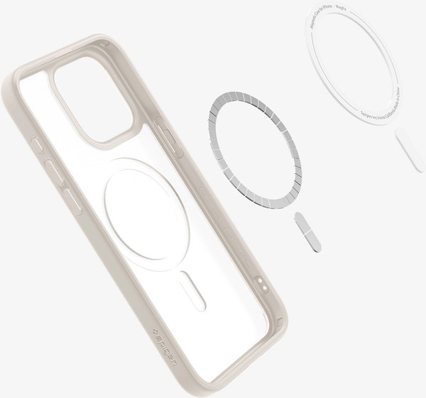 Изображение товара Чехол-накладка Spigen Ultra Hybrid Mag Magsafe для iPhone 15 Pro Max / ACS07210 (Frost Natural Titanium)
