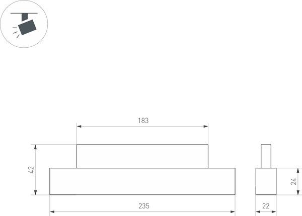 Изображение товара Трековый светильник Arlight MAG-ORIENT-LASER-L235-8W Day4000 WH 24deg / 035845