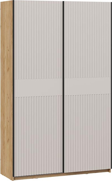 Изображение товара Шкаф-купе ТриЯ Оскар Хилтон Т2 1400 / 271058 (ручка черная/дуб крафт золотой/кашемир сатин)