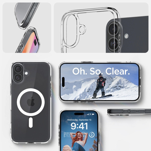 Изображение товара Чехол-накладка Spigen Ultra Hybrid Mag Magsafe для iPhone 16 Plus / ACS08075 (White)