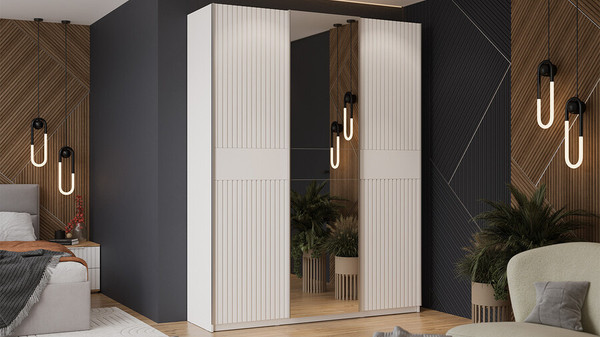 Изображение товара Шкаф-купе ТриЯ Оскар Хилтон Т2 1800 / 271099 (ручка серебро/белый снег/белый матовый)