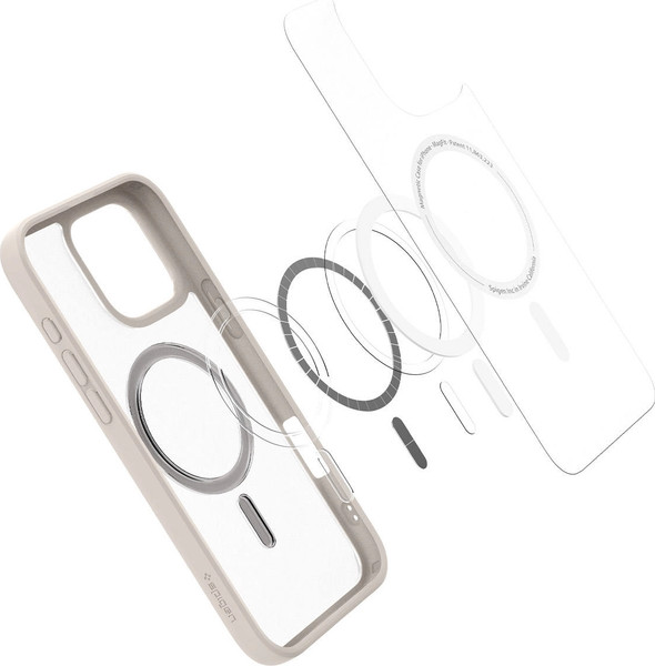 Изображение товара Чехол-накладка Spigen Ultra Hybrid Mag Magsafe для iPhone 16 Pro Max / ACS08382 (Frost Natural Titanium)