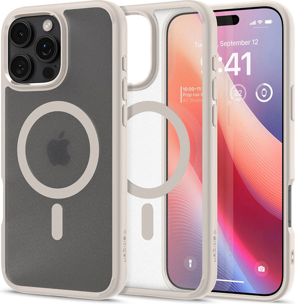 Изображение товара Чехол-накладка Spigen Ultra Hybrid Mag Magsafe для iPhone 16 Pro Max / ACS08382 (Frost Natural Titanium)