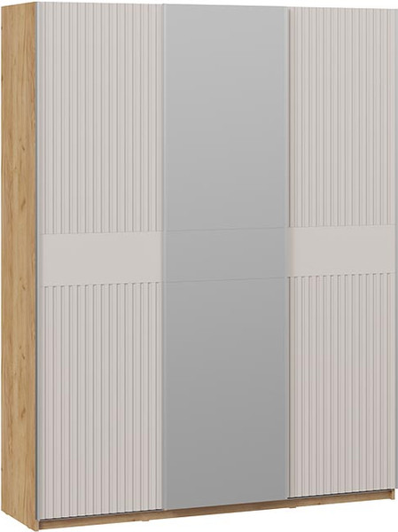 Изображение товара Шкаф-купе ТриЯ Оскар Хилтон Т2 1800 / 271102 (ручка серебро/дуб крафт золотой/кашемир сатин)