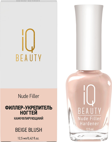 Изображение товара Средство для укрепления ногтей IQ Beauty Nude Filler 03 Beige Blush с камуфлирующим эффектом (12.5мл)