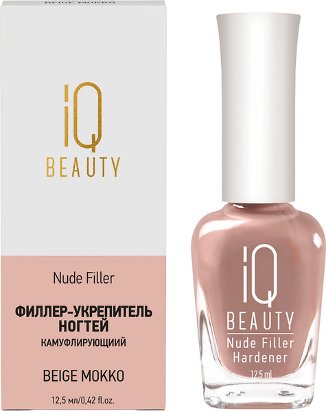 Изображение товара Средство для укрепления ногтей IQ Beauty Nude Filler 04 Beige Mokko с камуфлирующим эффектом (12.5мл)