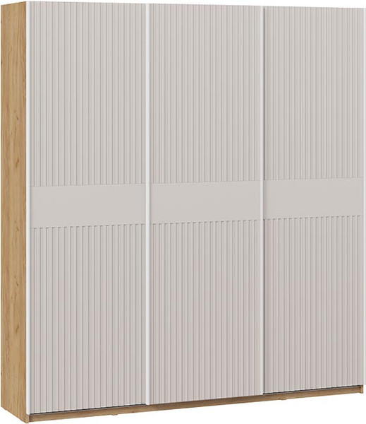 Изображение товара Шкаф-купе ТриЯ Оскар Хилтон Т2 2100 / 271114 (ручка белая/дуб крафт золотой/кашемир сатин)