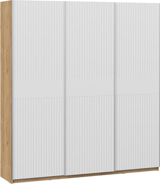 Изображение товара Шкаф-купе ТриЯ Оскар Хилтон Т2 2100 / 271117 (ручка серебро/дуб крафт золотой/белый матовый)