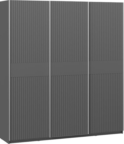 Изображение товара Шкаф-купе ТриЯ Оскар Хилтон Т2 2100 / 271121 (ручка серебро/серый графит/графит матовый)