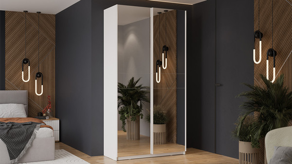 Изображение товара Шкаф-купе ТриЯ Оскар Т2 1200 / 271149 (ручка белая/белый снег)