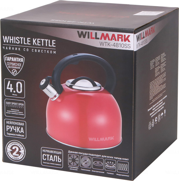 Изображение товара Чайник со свистком Willmark WTK-4810SS / 2001462