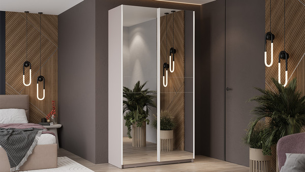 Изображение товара Шкаф-купе ТриЯ Оскар Т2 1200 / 271150 (ручка белая/кашемир)