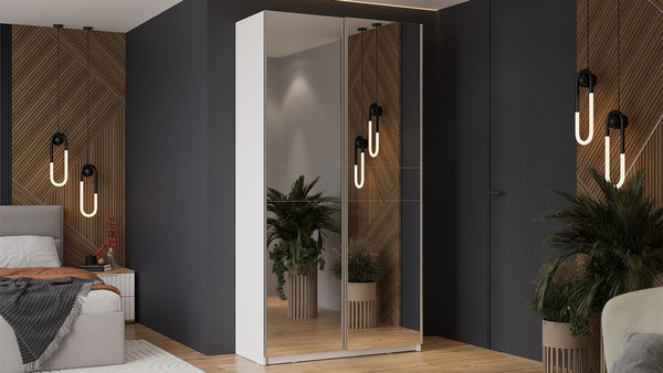 Изображение товара Шкаф-купе ТриЯ Оскар Т2 1200 / 271151 (ручка серебро/белый снег)