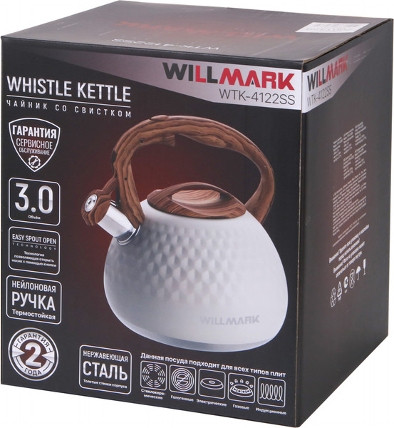 Изображение товара Чайник со свистком Willmark WTK-4122SS / 2001459