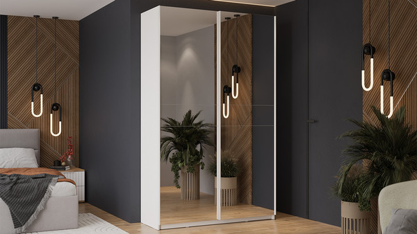 Изображение товара Шкаф-купе ТриЯ Оскар Т2 1400 / 271165 (ручка белая/белый снег)