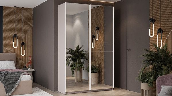 Изображение товара Шкаф-купе ТриЯ Оскар Т2 1400 / 271166 (ручка белая/кашемир)