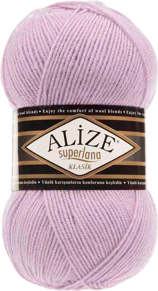 Изображение товара Пряжа для вязания Alize Superlana 25% шерсть, 75% акрил / 505 (280м, пепельно-сиреневый)