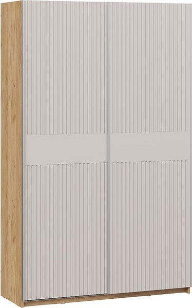 Изображение товара Шкаф-купе ТриЯ Оскар Хилтон Т2 1400 / 271052 (ручка серебро/дуб крафт золотой/кашемир сатин)