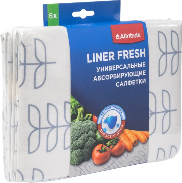 Изображение товара Набор салфеток хозяйственных Attribute Liner Fresh / ACC001 (6шт)