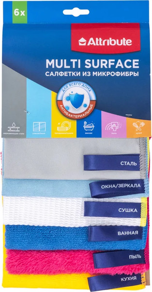 Изображение товара Набор салфеток хозяйственных Attribute Multi Surface / ACC010 (6шт)