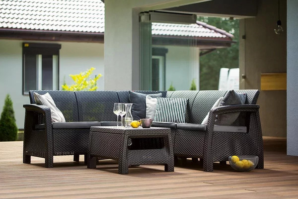 Изображение товара Комплект садовой мебели Springhouse Corfu Relax NCC4+1BR (коричневый)