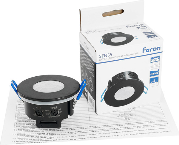 Изображение товара Датчик движения Feron SEN55 / 51577 (черный)