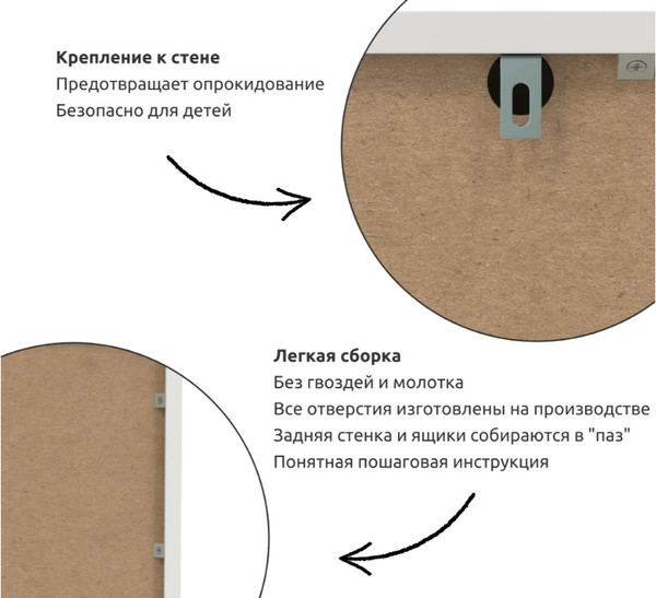Изображение товара Комод Anrex Mone 4S Boxwell (белый)