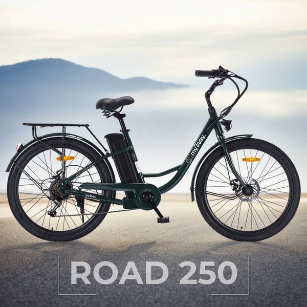Изображение товара Электровелосипед MyWay Road 1.0 250 26 Pro (17, зеленый)