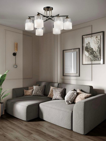 Изображение товара Люстра Aitin-Pro НПБ 02-6x60-101 / A4409/6 (черный/золото)