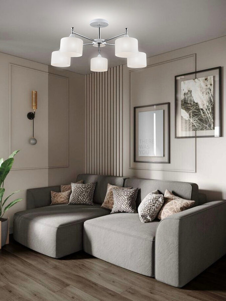 Изображение товара Люстра Aitin-Pro НПБ 02-5x60-105 / A4427/5 (хром/белый)