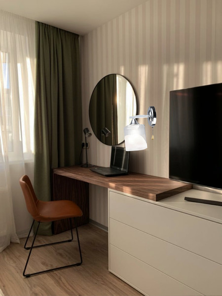 Изображение товара Бра Aitin-Pro НББ 03-60-101 / K2258/1W (белый/хром)