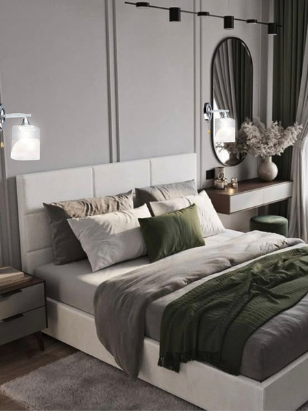 Изображение товара Бра Aitin-Pro НББ 03-60-101 / K2258/1W (белый/хром)