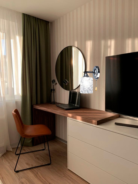 Изображение товара Бра Aitin-Pro НББ 03-60-101 / K2351/1W (черный/хром)