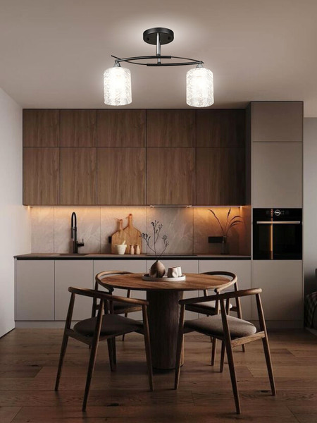 Изображение товара Потолочный светильник Aitin-Pro НПБ 02-2x60-101 / K2351/2 (черный/хром)