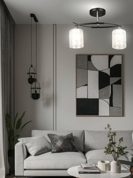 Изображение товара Потолочный светильник Aitin-Pro НПБ 02-2x60-101 / K2351/2 (черный/хром)