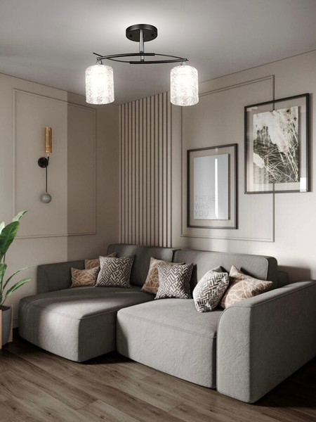 Изображение товара Потолочный светильник Aitin-Pro НПБ 02-2x60-101 / K2351/2 (черный/хром)