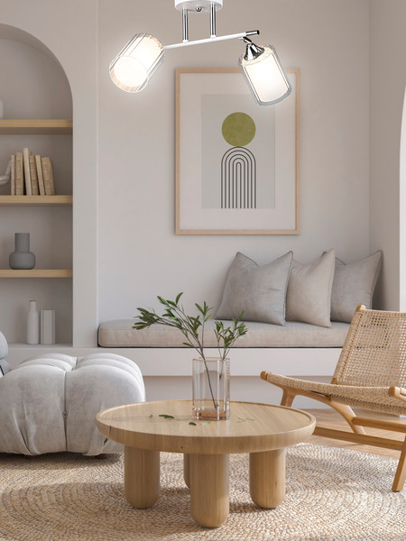 Изображение товара Спот Aitin-Pro НПБ 02-2x60-101 / N6407/2 (белый/хром)