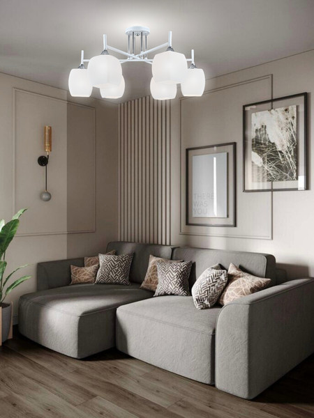 Изображение товара Люстра Aitin-Pro НПБ 02-6x60-101 / N5457/6 (белый/хром)