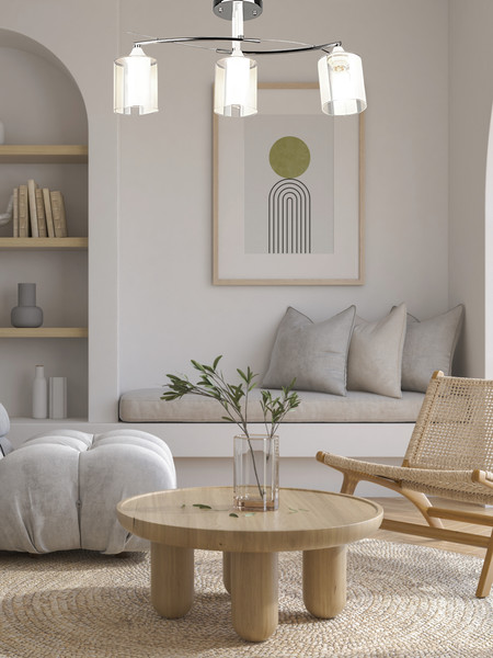 Изображение товара Люстра Aitin-Pro НПБ 02-3x60-101 / K2352/3 (хром/белый)