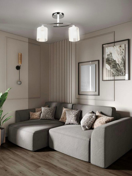 Изображение товара Потолочный светильник Aitin-Pro НПБ 02-2x60-101 / K2352/2 (хром/белый)