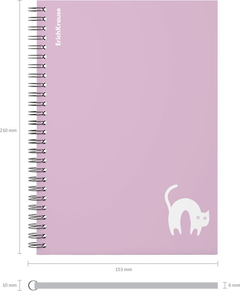 Изображение товара Блокнот Erich Krause Brave Cats / 64907 (80л, фиолетовый)