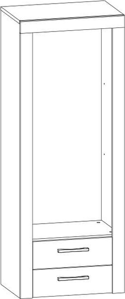 Изображение товара Шкаф-пенал с витриной Anrex Oskar 1V2SL (дуб санремо)