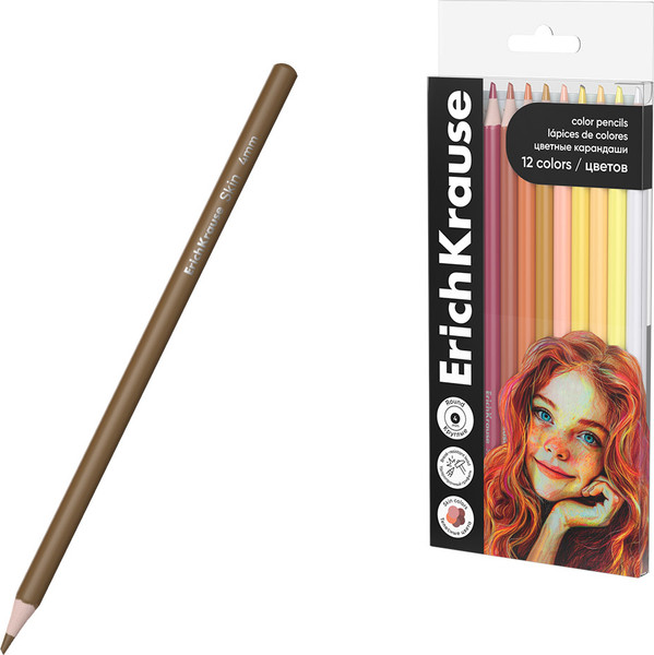 Изображение товара Набор цветных карандашей Erich Krause Art Spirit Skin / 62937 (12цв)