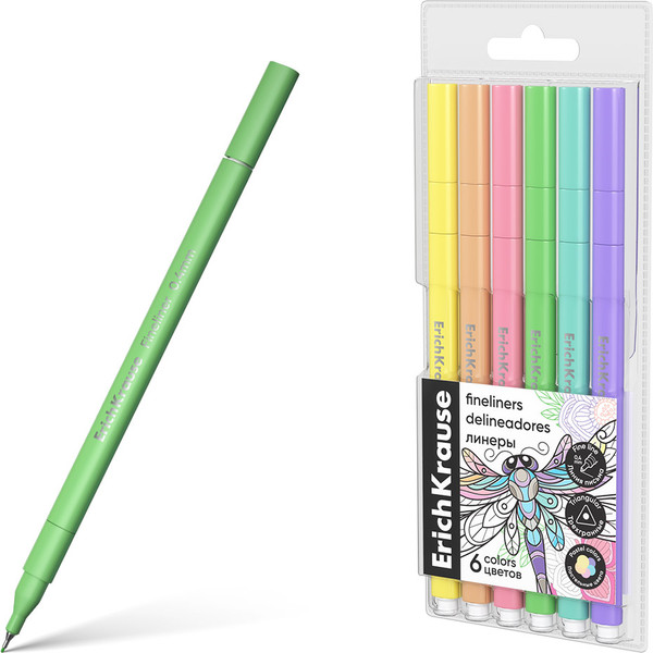 Изображение товара Набор лайнеров Erich Krause Art Spirit Pastel / 62952 (6цв)