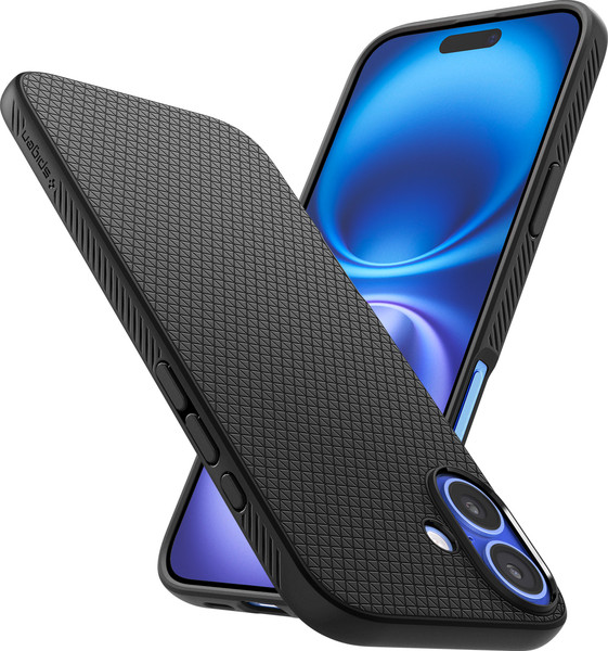 Изображение товара Чехол-накладка Spigen Liquid Air для iPhone 16 Plus / ACS08066 (Matte Black)